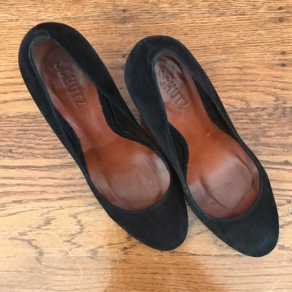 Schutz black suede pumps - Picture 3 of 4